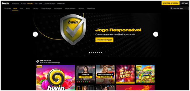 Bwin Brasil Visual do Site