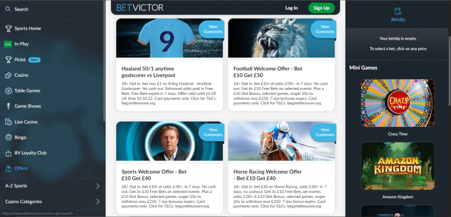 BetVictor promotions