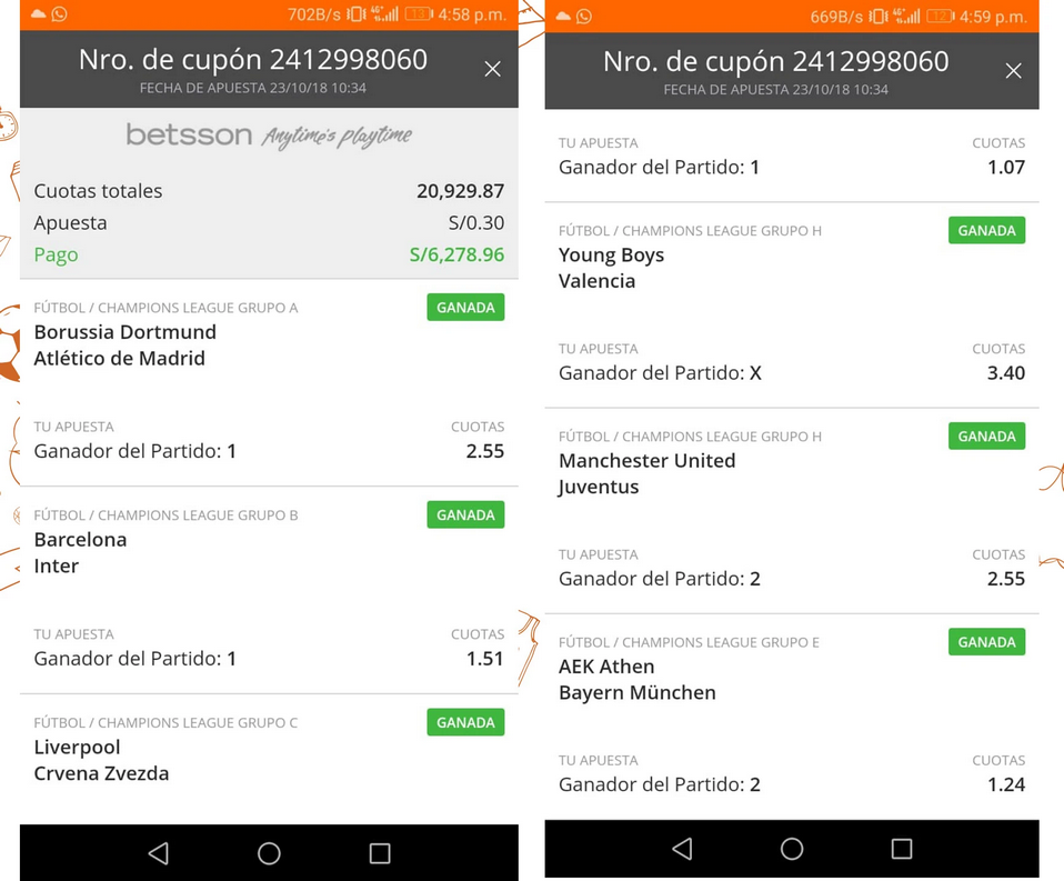 Cupones de apuestas Betsson