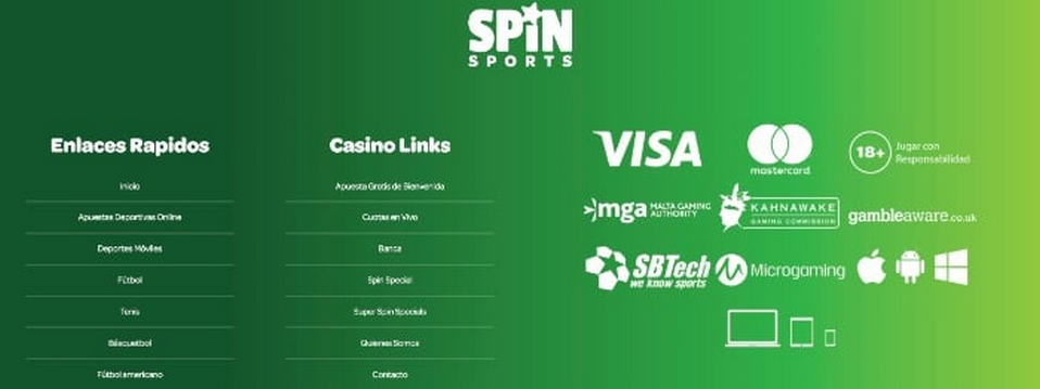 Métodos de pago y retiro en Spin Sports