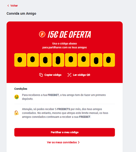 Convida um Amigo - PROMO CODE 3