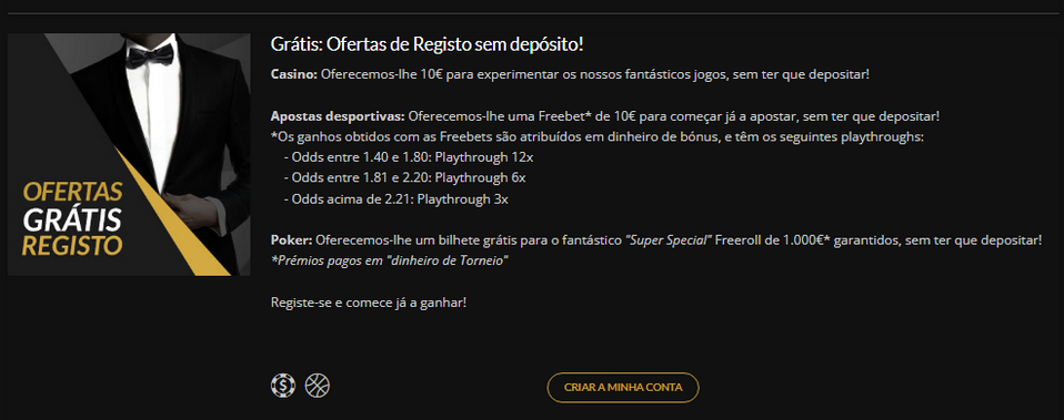 Oferta de Registo sem depósito - Esc Online