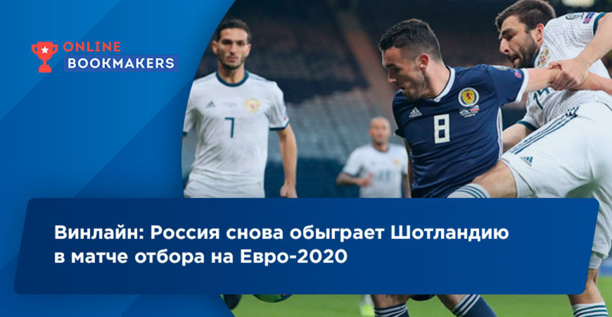 Винлайн: Россия снова обыграет Шотландию в матче отбора на Евро-2020