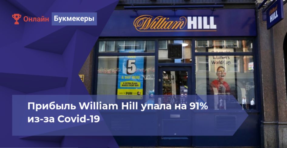Прибыль William Hill упала на 91% из-за Covid-19