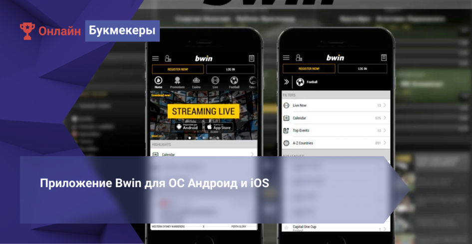 Приложение Bwin для ОС Андроид и iOS